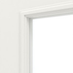 Detailansicht des Lichtausschnitts von Georgia 2 LA Sprosse 2/3 ClassicLine Weißlack Innentür - Hörmann