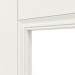 Detailansicht des Lichtausschnitts von Kontura 3 LA Sprosse 1/3 ClassicLine Weißlack Innentür - Hörmann