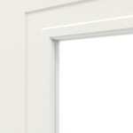 Detailansicht des Lichtausschnitts von Montana 1 LA ClassicLine Weißlack Innentür - Hörmann