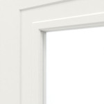 Detailansicht des Lichtausschnitts von Montana 2 LA ClassicLine Weißlack Innentür - Hörmann