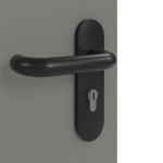 Detailansicht der Oberfläche von GARANT Rauchschutztür Aura 830 Matt Staubgrau 7037 G-TEC