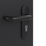 Detailansicht der Oberfläche von GARANT Rauchschutztür Aura 834 Matt RAL 9005 G-TEC
