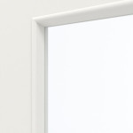 Detailansicht des Lichtausschnitts von GARANT Rauchschutztür Weißlack 9016 CePaL mit Lichtausschnitt LA-10