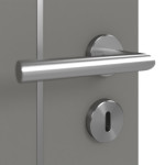 Detailansicht der Oberfläche von GARANT Schallschutztür Aura 851 Matt Staubgrau 7037 G-TEC