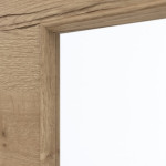 Detailansicht des Lichtausschnitts von GARANT Schallschutztür Quer Authentic Risseiche GCK08 mit Lichtausschnitt LA-4 bandseitig