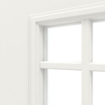 Detailansicht des Lichtausschnitts von Landhaus 1 LA Lugano Classic Weißlack Schiebetür - Huga