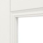 Detailansicht des Lichtausschnitts von Kontur 1 LA Sprosse 2/4 Classic Weißlack Schiebetür - Huga