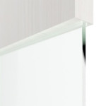 Detailansicht des Lichtausschnitts von Smart 2 quer Basic Durat Pino Weiß Schiebetür - Huga