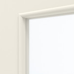 Detailbild des Lichtausschnitts von Weiß ähnlich RAL 9010 DIN-LA Basic Lack Doppelflügeltür inkl. Zarge - Huga