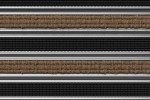 Detailaufnahme von Top-Ansicht von Aluprofilmatte KLASSIK Rips T11PP kokos / Safe R01V schwarz - Entrada