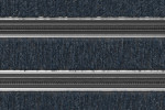 Detailaufnahme von Top-Ansicht von Aluprofilmatte ROYAL Rips T06PP blau/grau / Minibürste MB02 grau - Entrada