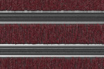 Detailaufnahme von Top-Ansicht von Aluprofilmatte ROYAL Rips T09PP rot / Minibürste MB02 grau - Entrada