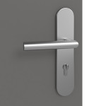 Detailansicht der Oberfläche von Huga Wohnungseingangstür Hygge grau RAL 7037 Duradecor ProLine