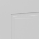 Detailansicht der Fräsung von JELD-WEN Doppelflügeltür Contour 3F Nickelgrau ähnlich RAL 7047 ExpertLack mit Zarge