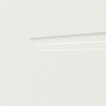 Detailansicht der Fräsung von JELD-WEN Doppelflügeltür Contour 4FS Brillantweiß ähnlich RAL 9016 ExpertLack mit Lichtausschnitt LA-2G mit Zarge