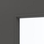 Detailansicht des Lichtausschnitts von GARANT Doppelflügeltür Corona 832 Ebony CePaL mit Lichtausschnitt LA-4 mittig mit Zarge