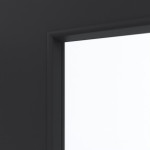 Detailansicht des Lichtausschnitts von GARANT Doppelflügeltür inkl. Zarge Matt RAL 9005 G-TEC mit Lichtausschnitt LA-DIN Sprosse SP1