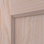 Detailansicht der Fräsung von Doppelflügeltür TE-1 Kiefer astarm Massivholz mit Zarge
