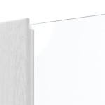 Detailansicht des Lichtausschnitts von HÖRMANN Innentür Rail 1 Eiche Weiß Duradecor DesignLine