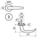 Technische Zeichnung - Madrid-R Alu F1 Perl-sat. - Südmetall