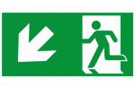Notausgangschild Treppe runter links - Südmetall