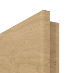Detailansicht der runden Kante von GARANT Wohnungseingangstür Quer Authentic Asteiche CePaL mit Lichtausschnitt LA-10