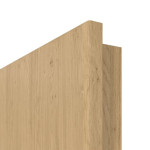 Detailansicht der runden Kante von GARANT Wohnungseingangstür Authentic Asteiche CePaL mit Lichtausschnitt LA-11