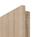 Detailansicht der runden Kante von GARANT Wohnungseingangstür Authentic Eiche CePaL mit Lichtausschnitt LA-11