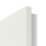Detailansicht der eckigen Kante von CLASSEN Wohnungseingangstür Weiß RAL 9003 CPL 4.1
