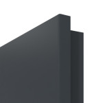 Detailansicht der runden Kante von Doppelflügeltür LA 7 Basic Anthrazit RAL 7016 Lack inkl. Zarge - Huga