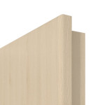 Detailansicht der runden Kante von GARANT Doppelflügeltür inkl. Zarge Authentic Sand CPL mit Lichtausschnitt LA-3 Sprosse SP10