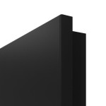 Detailansicht der runden Kante von Schwarz RAL 9005 LA 6 Raute Mattlack Basic Innentür - Huga