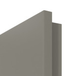 Detailansicht der runden Kante von Hygge Grau RAL 7037 Mattlack Basic Innentür - Huga