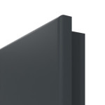 Detailansicht der runden Kante von Groove 85 LA 24 bandseitig ProLine Lack Anthrazit RAL 7016 Innentür - Hörmann
