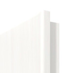 Detailansicht der runden Kante von Pure 2 quer Plain 79-7 ProLine Duradecor Gebürstetes Weiß Innentür - Hörmann