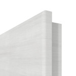 Detailansicht der runden Kante von GARANT Schallschutztür Quer Authentic Grigio CePaL mit Lichtausschnitt LA-10
