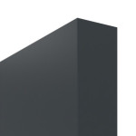Detailansicht der stumpfen Kante von Signum 50 LA 8 Basic Lack Anthrazit RAL 7016 Schiebetür - Huga