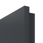 Detailansicht der eckigen Kante von Brandschutztür T-30 Anthrazit RAL 7016 Basic Lack - Huga