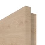 Detailansicht der eckigen Kante von GARANT Wohnungseingangstür Quer Authentic Achat GCK08 mit Lichtausschnitt LA-3