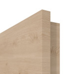 Detailansicht der eckigen Kante von GARANT Wohnungseingangstür Quer Authentic Achat GCK08 mit Lichtausschnitt LA-8