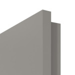 Detailansicht der eckigen Kante von GARANT Wohnungseingangstür U12115SD Platingrau GHK08 mit Lichtausschnitt LA-9