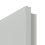 Detailansicht der eckigen Kante von Groove 27 ProLine Lack Grau RAL 7035 Wohnungseingangstür - Hörmann
