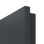 Detailansicht der eckigen Kante von Groove 53 ProLine Lack Anthrazit RAL 7016 Wohnungseingangstür - Hörmann