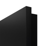 Detailansicht der eckigen Kante von Schwarz RAL 9005 Lack Basic Innentür - Huga