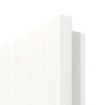 Detailansicht der eckigen Kante von Pure 2 quer Plain 79-7 ProLine Duradecor Gebürstetes Weiß Innentür - Hörmann