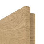 Detailansicht der Premiumkante von GARANT Wohnungseingangstür Quer Authentic Asteiche CePaL mit Lichtausschnitt LA-10