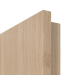 Detailansicht der Premiumkante von GARANT Wohnungseingangstür Authentic Achat CePaL mit Lichtausschnitt LA-4 bandseitig