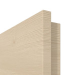 Detailansicht der Premiumkante von GARANT Wohnungseingangstür Quer Authentic Sand CePaL mit Lichtausschnitt LA-9