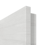 Detailansicht der Premiumkante von GARANT Doppelflügeltür inkl. Zarge Quer Authentic Grigio GCK08 mit Lichtausschnitt LA-3 Sprosse SP2