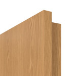 Detailansicht der Premiumkante von GARANT Doppelflügeltür inkl. Zarge Eiche Premium GCK08 mit Lichtausschnitt LA-6 Sprosse SP0